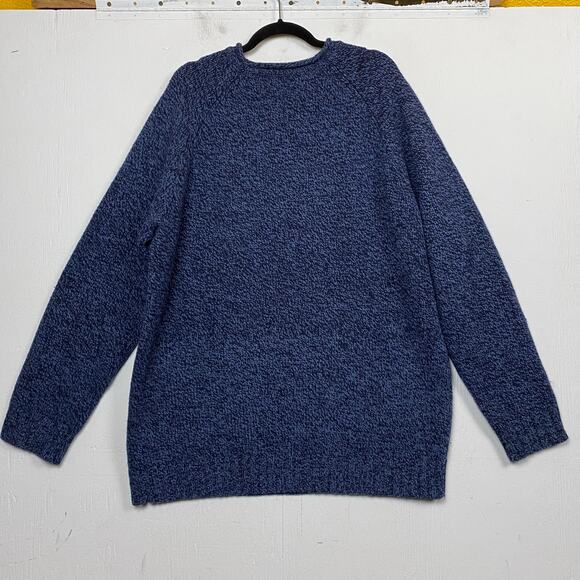 L.L. Bean Blue 100% Lambswool Pullover Sweater Size XXL Tall - Picture 7 of 7